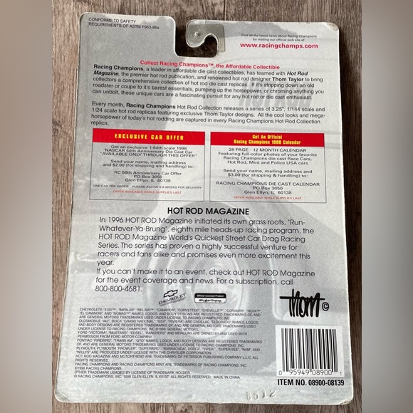 New Lot Of 4 Racing Champions Hot Rod Circa 1997-1998 Ford Mustang Trans Am - Picture 8 of 10